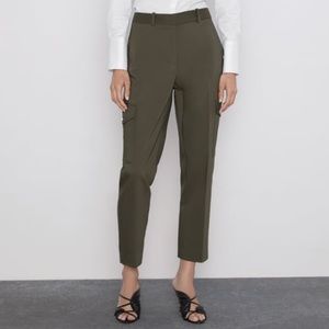 ✨Zara Pocket Pants in Camo Green